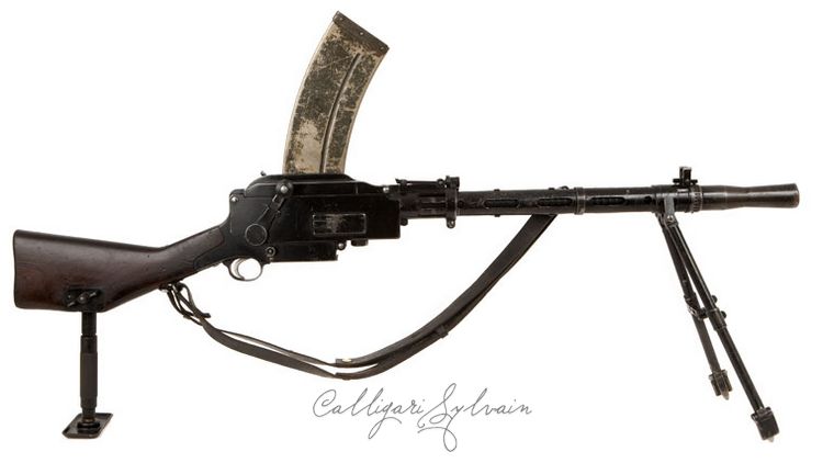 Mitailleuse-Madsen Photo Fusil Mitrailleur