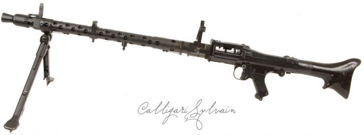 Mitailleuse-Mg34-1541-6 Photo Fusil Mitrailleur