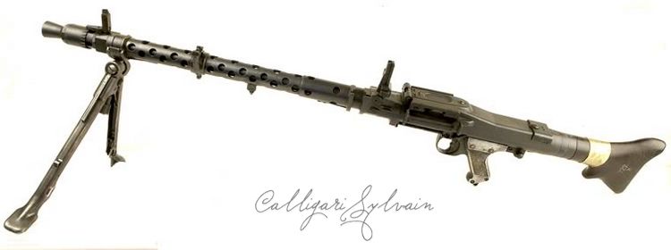 Mitailleuse-Mg34-Bakelite-5 Photo Fusil Mitrailleur