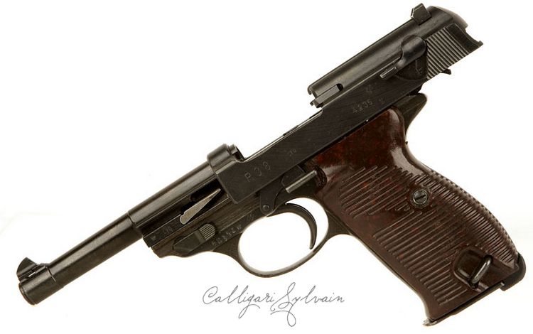 Pistolet-Walther-P38-brown-2 Photo Pistolet